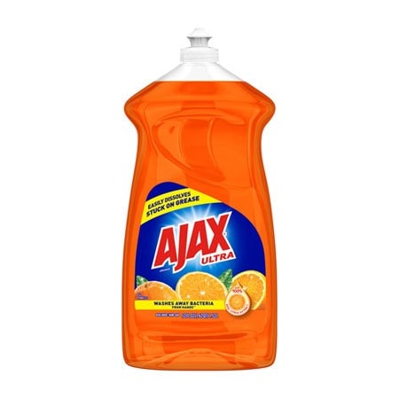 Ajax, Dish Detergent, Liquid, Antibacterial, Orange, 52 Oz, Bottle, 6PK